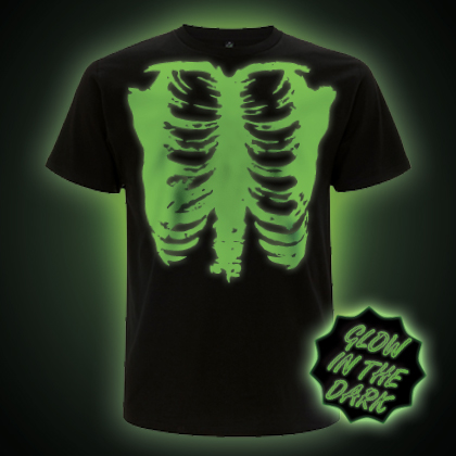 Glow In The Dark Skeleton Rib Cage T-shirt