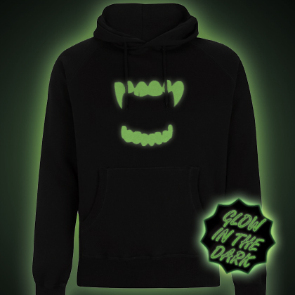 Glow in the dark Vampire Teeth Hooded Top