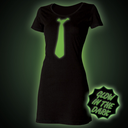 Glow in the dark Tie T-Shirt Dress