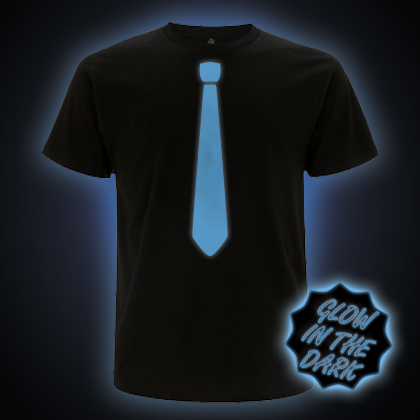 Blue Glow in the Dark Tie T-Shirt