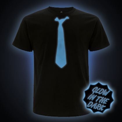 Blue Glow in the Dark Tie T-Shirt