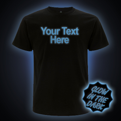 Blue Glow in the Dark Custom T-Shirt