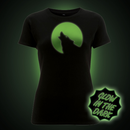 Glow in the dark Howling Wolf Women's T-Shirt