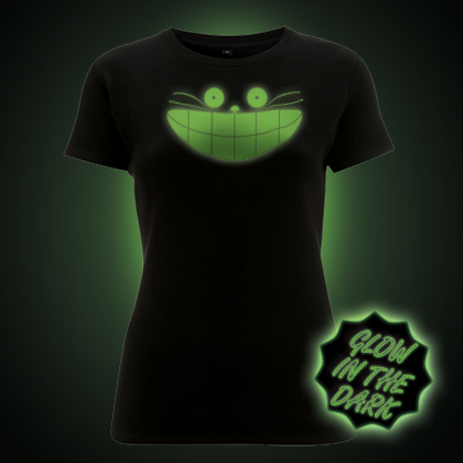 Glow in the dark smiling Cat women's T-Shirt